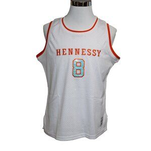 NWT Hennessy x Daomey Limited Edition White Orange Basketball Sports Jersey 8 S